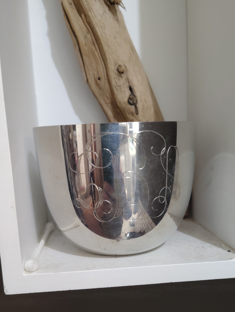 Engraved Monogram Camelot Pewter Jefferson Cup